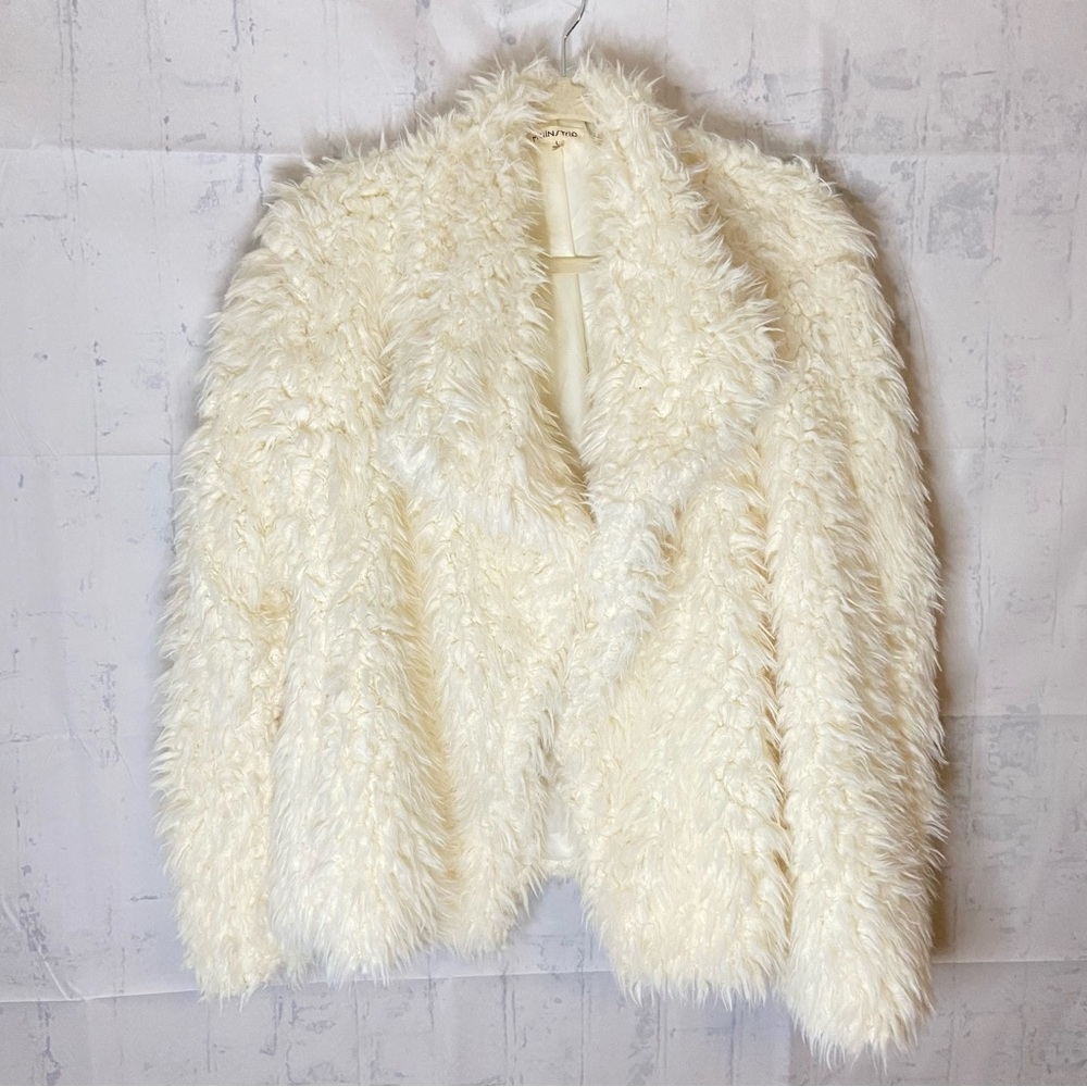 Main Strip Faux Fur Jacket Size L
